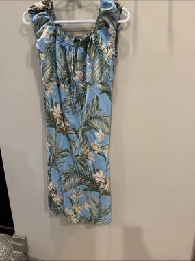 Blue Tropical Floral Sundress
